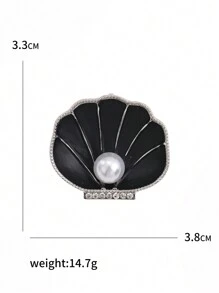 珐琅珍珠海洋贝壳胸针 女士海洋动物胸针 派对宴会珠宝礼物 - 貝殼 - 查看 11