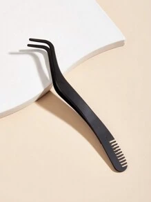 4pcs/1pc Multi-Color Fake Eyelash Applicator With Comb Tweezers, Eyebrow & Eyelash Clip, Convenient For Applying False Eyelashes And Stickers, Comb And Clip In One, Simple And Cute, Suitable For Personal Use And Gifts