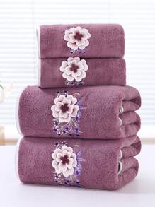 1 pieza Toalla de baño de felpa coral bordada, diseño bordado, artículo de moda, súper suave y absorbente, amigable con la piel, romántico y elegante, adecuado para parejas, disponible en diferentes tamaños para uso doméstico, uso diario, baño, gimnasio, hotel, artículo necesario, excelente regalo para el Día de San Valentín, Día de la Madre, decoración del baño del hogar, verano, vuelta al colegio, para salones de belleza, hogar, baño