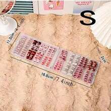 Handmade Nails Storage Box,Nail Display Case,Makeup Organizer,Press On Nail Boxes,Nail Display Case With 1 Roll Adhesive Tape,Press On Nail Packaging