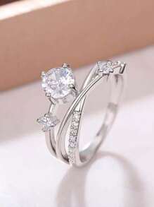 Nhẫn Thạch Anh Tím 1 Carat, Trang Sức Cao Cấp Thiết Kế Hình Sao Bạc 925 Có Giấy Chứng Nhận Và Hộp Quà Tặng, Món Quà Hoàn Hảo Cho Bạn Gái, Sinh Nhật Hoặc Kỷ Niệm - Bạc - Xem 2