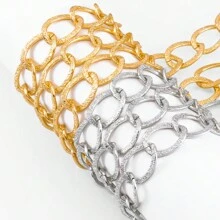 2m/Packung mattfarbene Metalllegierung O-förmige Kette, 1,5x2cm ovale offene Vintage-Stil Glieder, für Armbänder, Fußkettchen, Schmuck-DIY, Frauen-Halsketten-Herstellung, Kostüme, ungewickelter, einfacher Kettengrosseinkauf