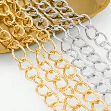 2m/Packung mattfarbene Metalllegierung O-förmige Kette, 1,5x2cm ovale offene Vintage-Stil Glieder, für Armbänder, Fußkettchen, Schmuck-DIY, Frauen-Halsketten-Herstellung, Kostüme, ungewickelter, einfacher Kettengrosseinkauf