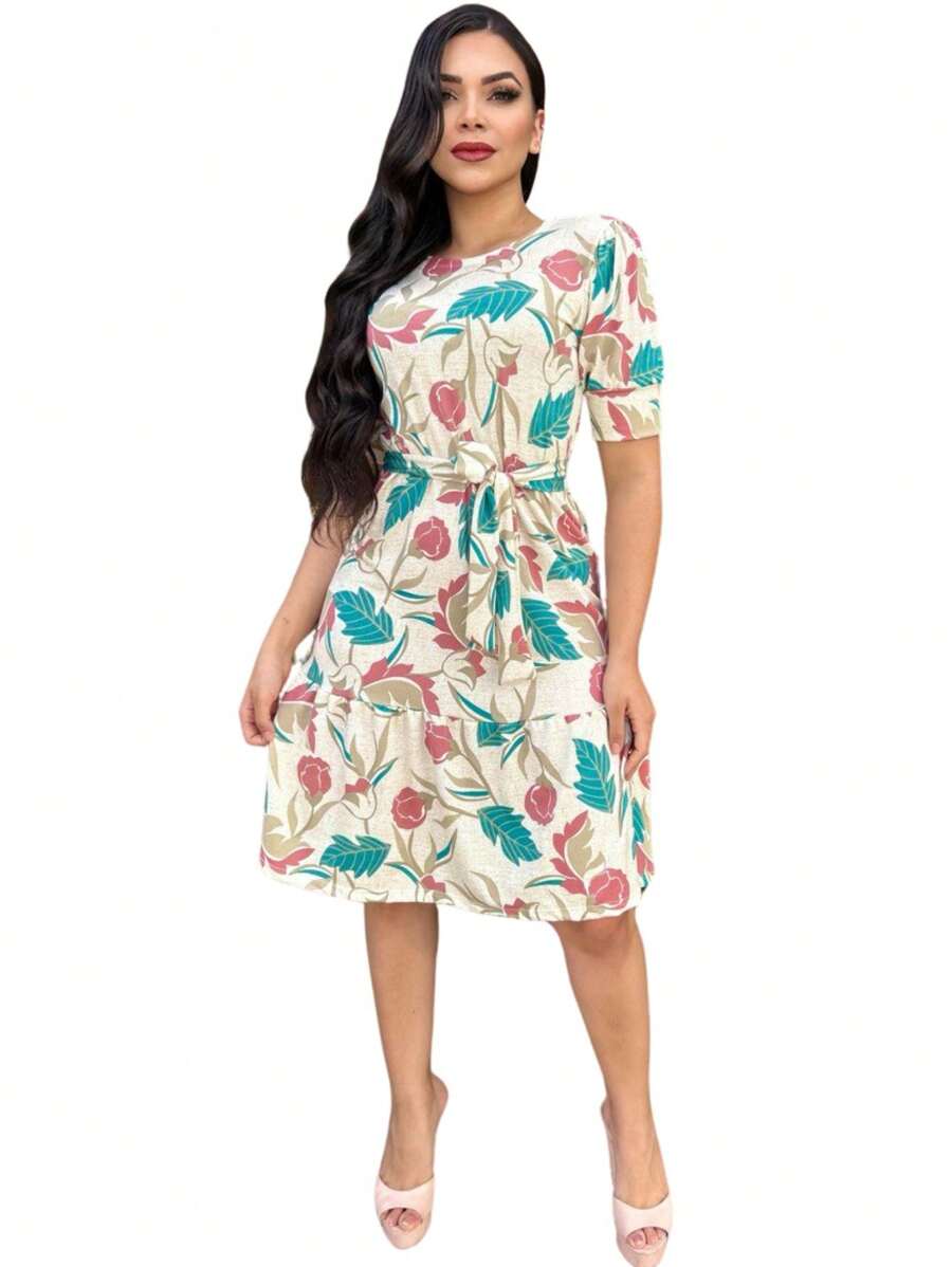 Women Dresses - 駝色 - 查看 1