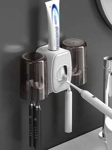 3 件壁挂式牙刷架和漱口杯套装 - 彩色 - 查看 6