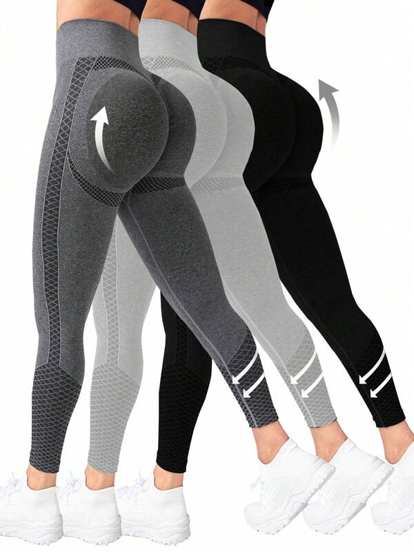 Sport Seamluxe Seamless Women Solid Color Ruched Butt Casual Sports Leggings