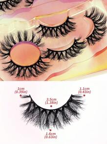 5pairs/Set C Curl 3D Faux Mink Hair Fluffy False Eyelashes With Butterfly Shaped Tray, Natural Looking,Cat-Eye Cartoon False Eyelashes With Messy Wispy End, Eyelash Extension Kit,Dramatic Volume False Eyelashes, Fluffy Russian Big Curling Imitation Mink Hair Eyelashes,Thick And Soft, Reusable, Individual Packaging, Makeup Tool For Beauty,Small Packaging Is Suitable For Tourism Use - 交叉款 - 查看 5