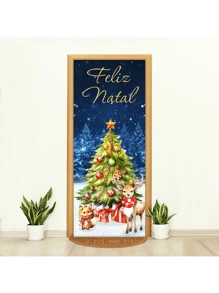 Decorative Christmas Door Cover In Sublimated Fabric 0.85x2.10 - FCP-229 - Ver 1