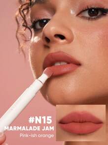 JUDYDOLL MATTE LIP POWDER CUSHION CREAM Matte Lip Frosting, Weightless Long-Lasting Lip Gloss, Transfer-Proof Non-Drying Formula, Perfect For Parties, Dates, Weddings, Special Occasions - N01 - Xem 6