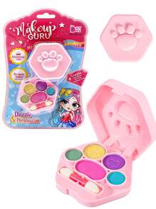Cosméticos infantis, Maquiagem para crianças, Batom, Sombra para os Olhos, Blush em Pó, Kit de Maquiagem para Crianças para Meninas, Kit de Maquiagem para Crianças, Brinquedos que simulam Maquiagem, Presentes de Natal/Ano Novo/Aniversário, Adequado para idades entre 3 e 8 anos para Fantasiar-se, Brincar e Fazer Festa, Brinquedos Presentes de Natal e Aniversário para Meninas de 4, 5, 6, 7, 8, 9 e 10 anos, Brinquedos de Maquiagem Lavável para Crianças, Maquiagem para Crianças, Maquiagem para Crianças, Conjunto de Maquiagem para Crianças