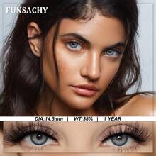 FUNSACH 14.5mm Gray Natural Color Soft Disposable Contact Lenses, Suitable For Halloween Cosplay - Grey - View 4