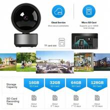 Tuya Security Camera HD 1080P Indoor Monitor With Night Video - Wireless Home Security Camera For Family/Pets - Mobile App Operation Compatible With APP - Including 64GB Memory Card