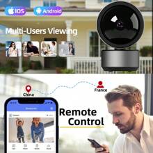 Tuya Security Camera HD 1080P Indoor Monitor With Night Video - Wireless Home Security Camera For Family/Pets - Mobile App Operation Compatible With APP - Including 64GB Memory Card
