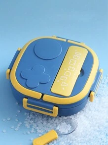 1pc, Bento Lunch Box For Kids -3 Compartments, Leak-Proof, Portable Handle, Microwave/Dishwasher Friendly - Multicolor - View 5