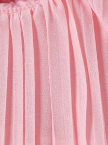 Summer Baby Girls' Sleeveless Ruffle Cake Dress, Solid Color Suspender Design - Pink - View 3