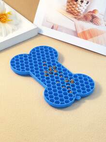 1 Bone Shaped Dog Lover And Dog Mom Love Licking Plate Cat/Dog Lover Gift And Dog/Cat Mom Love Pet Slow Food Pad Silicone Licking Plate Licking Pad Cat Lover And Cat Mom Love Hidden Food Feeder - Multicolor - View 7