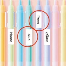 Etiquetas personalizadas con nombre / Etiquetas de nombre / Pegatinas de útiles escolares / Pegatinas de campamento de verano, duraderas, con texto/nombre personalizado, pegatinas con nombre para niños, 1.18*0.43 in (3*1.1 cm)