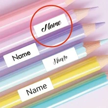 Etiquetas personalizadas con nombre / Etiquetas de nombre / Pegatinas de útiles escolares / Pegatinas de campamento de verano, duraderas, con texto/nombre personalizado, pegatinas con nombre para niños, 1.18*0.43 in (3*1.1 cm)