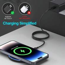15W Wireless Charger Compatible With Iphone 16 15 14 13 12 Pro XS Max Mini X XR Induction Fast Wireless Charging Pad Compatible With Samsung Suitable For Office, Dorm, And Home