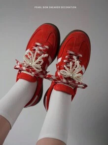 1 Pair (2pcs) Versatile Pearl Butterfly Shoe Clips, Decorative Shoe Accessories Suitable For Various Shoes, Women Men Sneakers Shoes, Casual Shoes,White Shoes