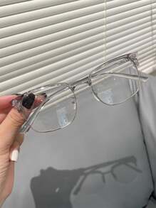 1 buc. Ochelari de inginerie retro cu jumătate de cadru pentru bărbați, cu ramă neagră pentru student în artă, fără machiaj, oglindă plată de 0 grade, ochelari de citit pentru produse electronice, potriviti pentru birou PC, viața de zi cu zi, ochelari de lectură, călătorii, petreceri etc.