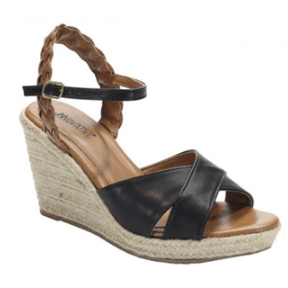 TONIVIS Women's Lace-Up Espadrille Sneakers | Canvas & Sheepskin Casual Shoes With Straw Sole - View #7