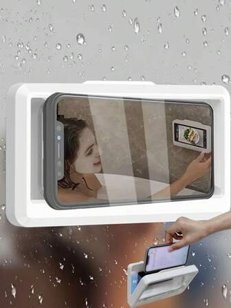 1 st. Badkamer Telefoon Opslagtank, Badkuip Om De Telefoonbeugel Te Zien, Niet Bang Om In Het Water Te Vallen, Betrouwbaar, U Kunt Het Scherm Aanraken.