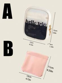 1pc Compact Cosmetic Bag, Makeup Bag For Travel, Household, School, Dorm, Travel Essentials, Large Capacity Makeup Bag For Women, Cosmetic Storage Bag, Travel Organizer, Toiletry Bag, Multi-Function Bag, Handheld Bag, Men's Toiletry Bag Summer Travel, Vacation Home Bathroom Decor Holiday Makeup Organizer Bathroom Accessories Back To School - Multicolor - View 10
