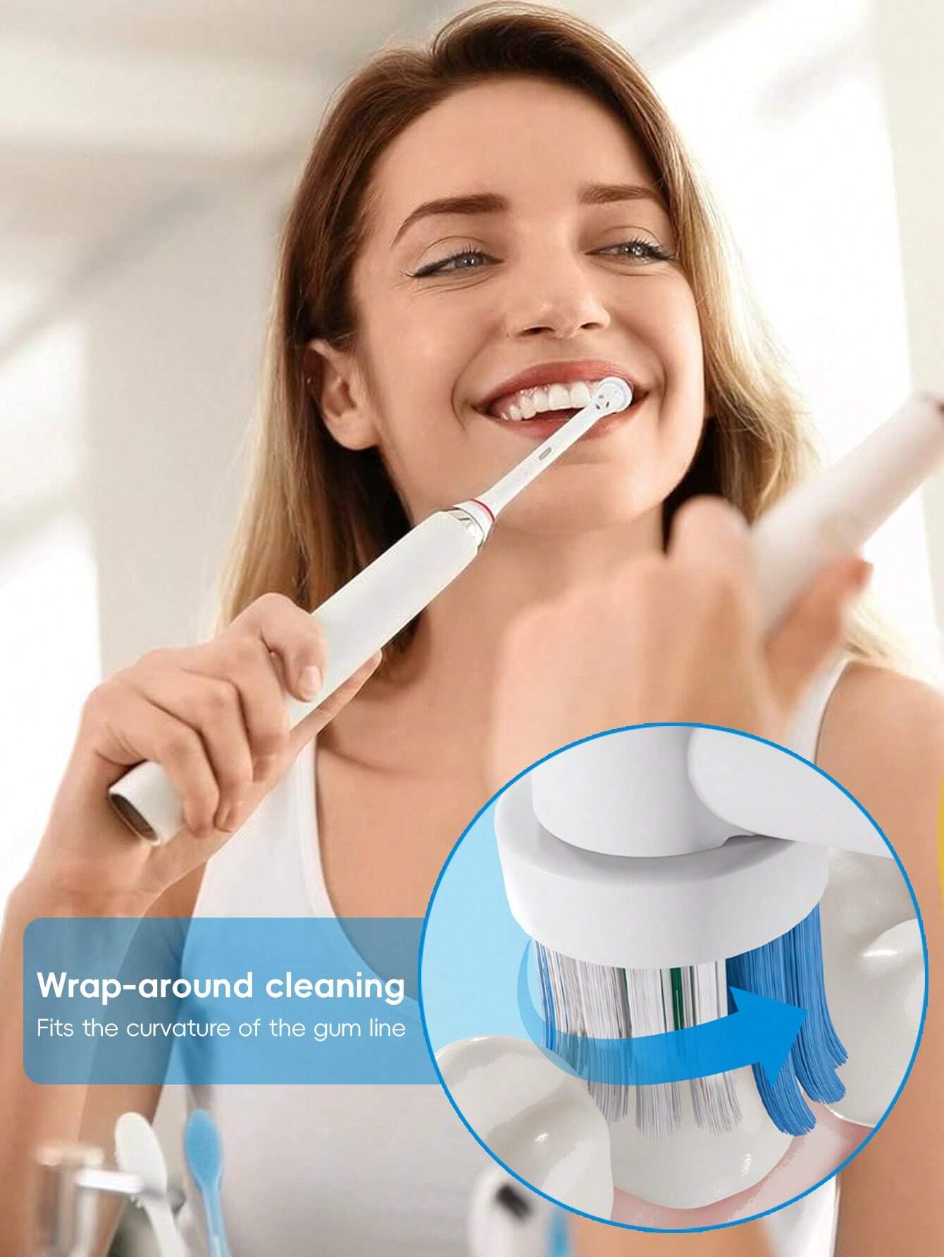 6 Copritesta Per Spazzolini Oral-B IO: Tappi Protettivi In Plastica Per Viaggio, Con Fori Di Aerazione (Verde Chiaro) - 5