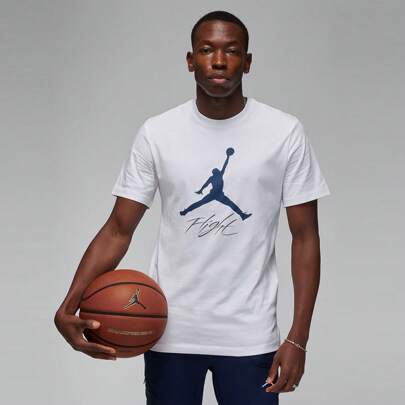 Nike Jordan Mens Jumpman Flight T Shirt Crewneck Sports Casual HBR Tee