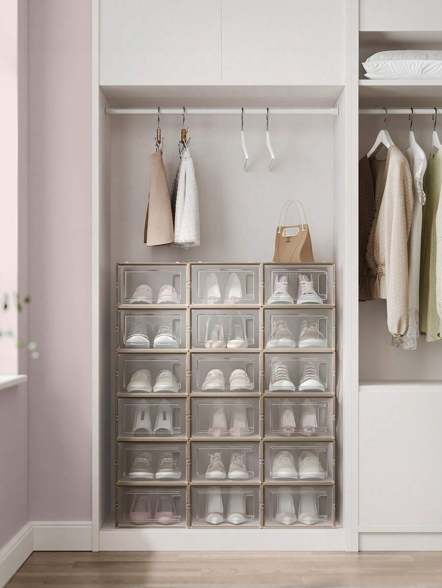 SONGMICS Shoe Boxes - Beige - View 1