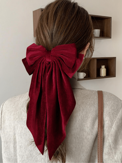 1/2 Pezzi Fermagli per capelli con fiocco in velluto, fiocco grande di moda e bellezza per le donne, velluto comodo per autunno e inverno, colore bordeaux, adatto per uso quotidiano, feste, viaggi, il miglior regalo (rosso borgogna), accessori per capelli, fermagli per capelli, mollette per capelli, pinze per capelli, accessori scolastici