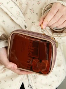 1pc Compact Cosmetic Bag, Makeup Bag For Travel, Household, School, Dorm, Travel Essentials, Large Capacity Makeup Bag For Women, Cosmetic Storage Bag, Travel Organizer, Toiletry Bag, Multi-Function Bag, Handheld Bag, Men's Toiletry Bag Summer Travel, Vacation Home Bathroom Decor Holiday Makeup Organizer Bathroom Accessories Back To School - Multicolor - View 11
