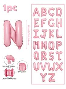 Balão decorativo com letras rosa de 1 peça de 16 polegadas, balão de alumínio com letras de A a Z, decoração para festas faça você mesmo, festa de aniversário, decoração de aniversário de casamento, decoração para casa, volta às aulas, dia dos namorados - Multicolorido - Ver 7