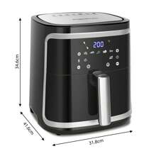 1pc 7L Air Fryer, 1900W, LED Touch Control, 7 Preset Menu, 360° Air Circulation Heating, Detachable Fry Basket, Non-Stick Coating, Efficient Heat Dissipation, Easy To Clean, Aigostar Cube, Suitable For Home Daily Cooking, Recipe Included - EU F Type Plug(220-240V) - View 5