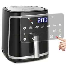 1pc 7L Air Fryer, 1900W, LED Touch Control, 7 Preset Menu, 360° Air Circulation Heating, Detachable Fry Basket, Non-Stick Coating, Efficient Heat Dissipation, Easy To Clean, Aigostar Cube, Suitable For Home Daily Cooking, Recipe Included - EU F Type Plug(220-240V) - View 3