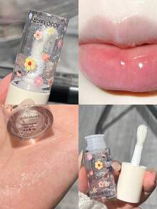 1 件水晶果冻水果唇彩，细腻闪亮，高光泽和保湿，淡化唇纹，与唇膏一起使用是完美的冬季礼物。