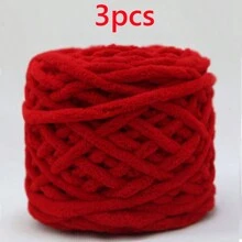 EDCUEBE7 1/2/3/5 卷，约 90-100g/根冰条编织单股粗纱，适用于 DIY 围巾、包、拖鞋、玩偶、毛毯、靠垫、毛绒玩具（颜色随机） - 彩色 - 查看 34