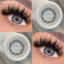 FUNSACH 14.5mm Gray Natural Color Soft Disposable Contact Lenses, Suitable For Halloween Cosplay - Grey - View 3