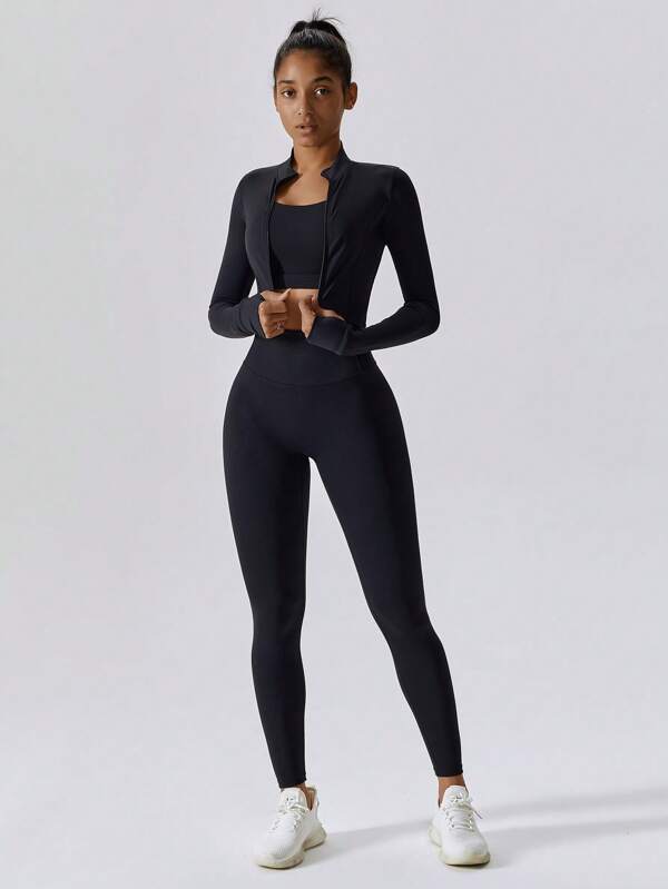 MASKERT Conjunto para mujer, conjunto deportivo, conjunto ajustado, conjunto para correr, conjunto de yoga, alta elasticidad, amigable con la piel y cómodo