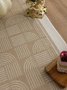 1 pieza Camino de mesa, material impermeable con flecos, adecuado para la decoración de la mesa del hogar, bodas, restaurantes, sala de estar