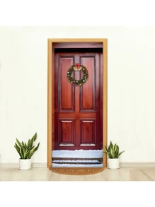 Decorative Christmas Door Cover In Sublimated Fabric 0.85x2.10 - FCP-245 - View 1