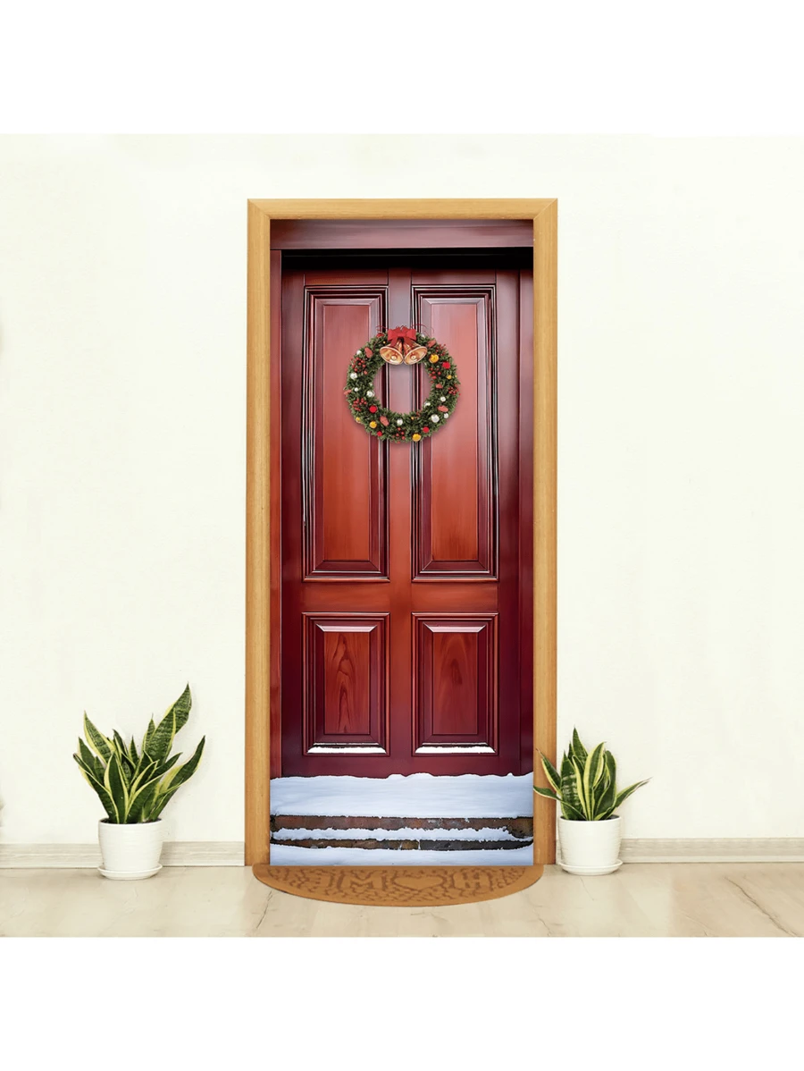 Decorative Christmas Door Cover In Sublimated Fabric 0.85x2.10 - FCP-245 - View 1