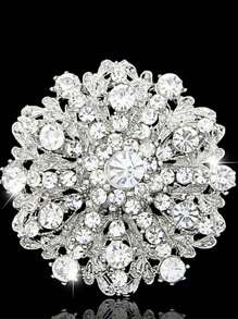 1pc Luxury High-End Crystal And Rhinestone Crown Brooch, Suitable For Women, Elegant Parties And Clothing Accessories - GZ0005 - View 6