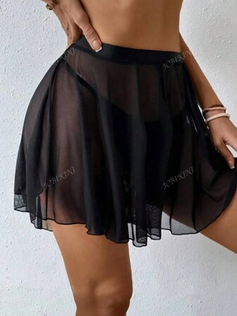 New Slimming Mesh Wrap Skirt Swimwear Cover Up For Women, Fashionable Beach Cover-Up For Summer