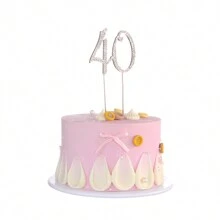 1 st. Grote maat 15, 16, 17, 18, 60 jaar oud verjaardagsfeest strass taarttopper decoratie, Happy Birthday middelste nummer taarttopper, bruiloft verjaardagstaartprikker