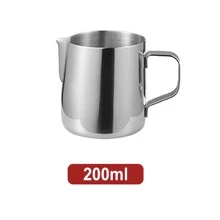 1pc Stainless Steel Milk Frothing Pitcher, Espresso Steaming Pitcher Tip Mouth Pull Cup Milk Steaming Jug Cup Tea Creamer Pitcher, Espresso Steaming Coffee Barista Latte Milk Jug For Espresso, Latte Art, Cappuccino Hot Chocolate Back To School - Multicolor - View 11