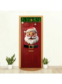 Decorative Christmas Door Cover In Sublimated Fabric 0.85x2.10 - FCP-243 - View 1