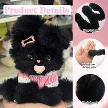 Que xoắn đường kính lớn, 4 que làm sạch ống dày, Gối xoắn hình gấu bông dày, Thân cây nhung đen để làm đồ thủ công Que dài 39 inch, Vật dụng thủ công cho các dự án thủ công nghệ thuật tự làm, trang trí nhà cửa - màu đen - Xem 3