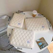 1pc Fashionable And Simple Plaid Anti-Collision 11-Inch Tablet Inner Bag 13-Inch 14-Inch 15-Inch Hand File Bag Laptop Bag - Beige - View 6